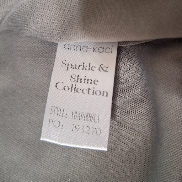 Anna Kaci Silver Sequin Sparkle Shiny Blazer - Picture 11 of 16